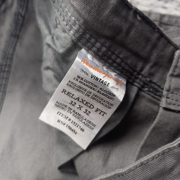 Weatherproof Vintage Jeans Men 32x32 Gray Carpenter Chore Work Stretch Casual - Picture 4 of 9